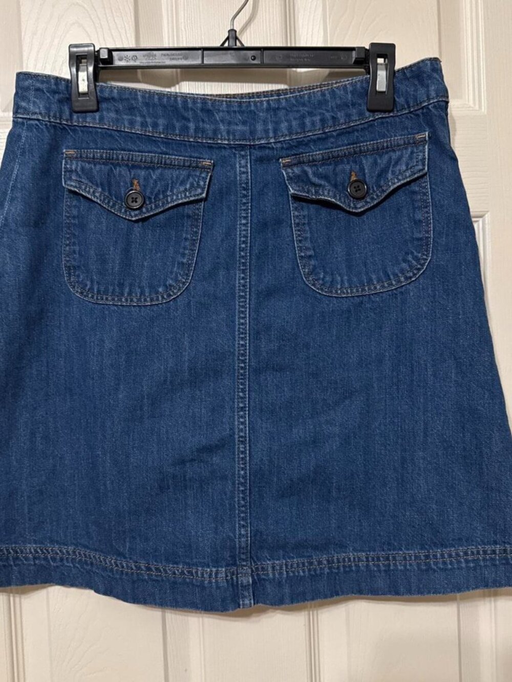 GAP size 30 Dark blue denim skirt with button fly and pockets #denim